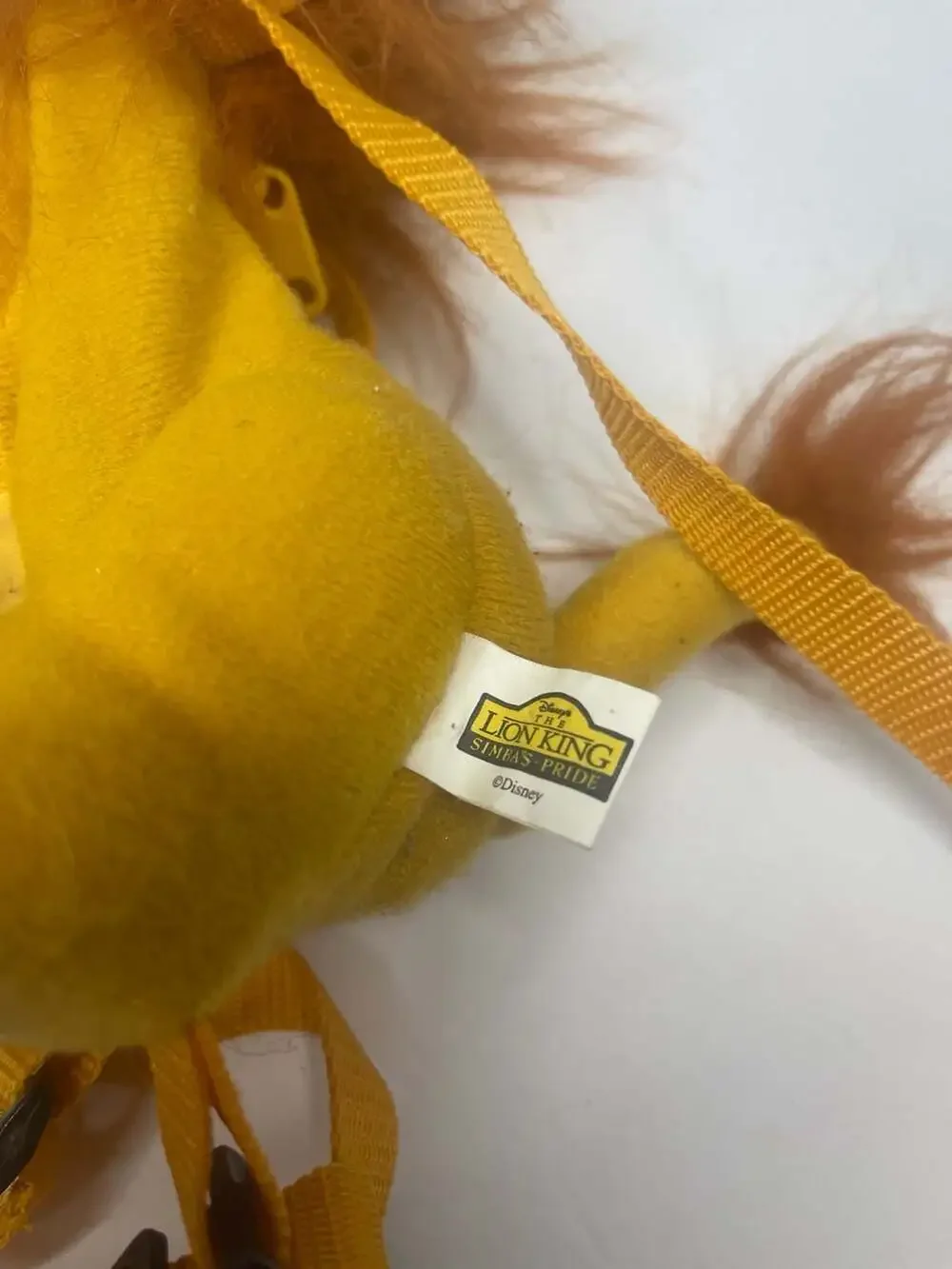 Vintage 1998 Disney The Lion King Simba's Pride Plush Backpack